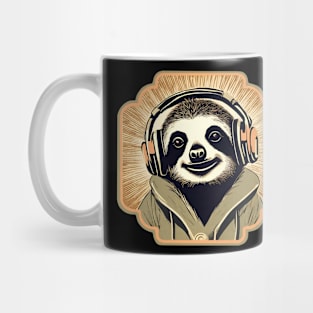 Sloth with headphones Mug